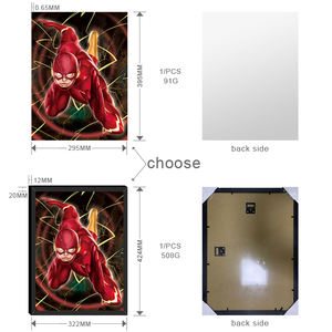 Venta al por mayor personalizado 3D lenticular Flip Cambio <span class=keywords><strong>de</strong></span> movimiento carteles <span class=keywords><strong>de</strong></span> superhéroe Marvel los Vengadores flash lenticular cartel 3D imágenes - Product Image 5
