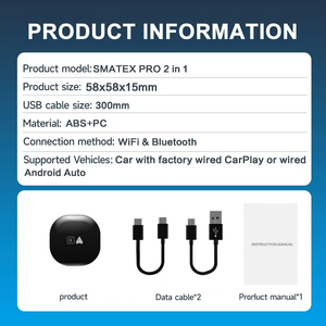 Mini không dây Carplay hoặ<span class=keywords><strong>c</strong></span> không dây Android tự động thích ứng 2 trong 1 Carplay hộp cho Apple IOS iPhone - Product Image 4