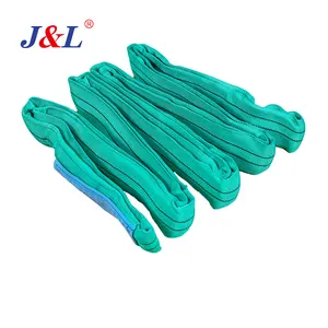 Julisling EN1492-2 1T 2T 3T 5T 6T tarik tinggi PE PP bulat sling dengan TUV CE GS, sertifikat RoHS