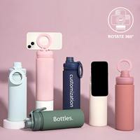 Vente en gros de gourde isotherme en acier inoxydable de 18 oz avec anneau magnétique sur le couvercle, logo personnalisé, cadeau promotionnel