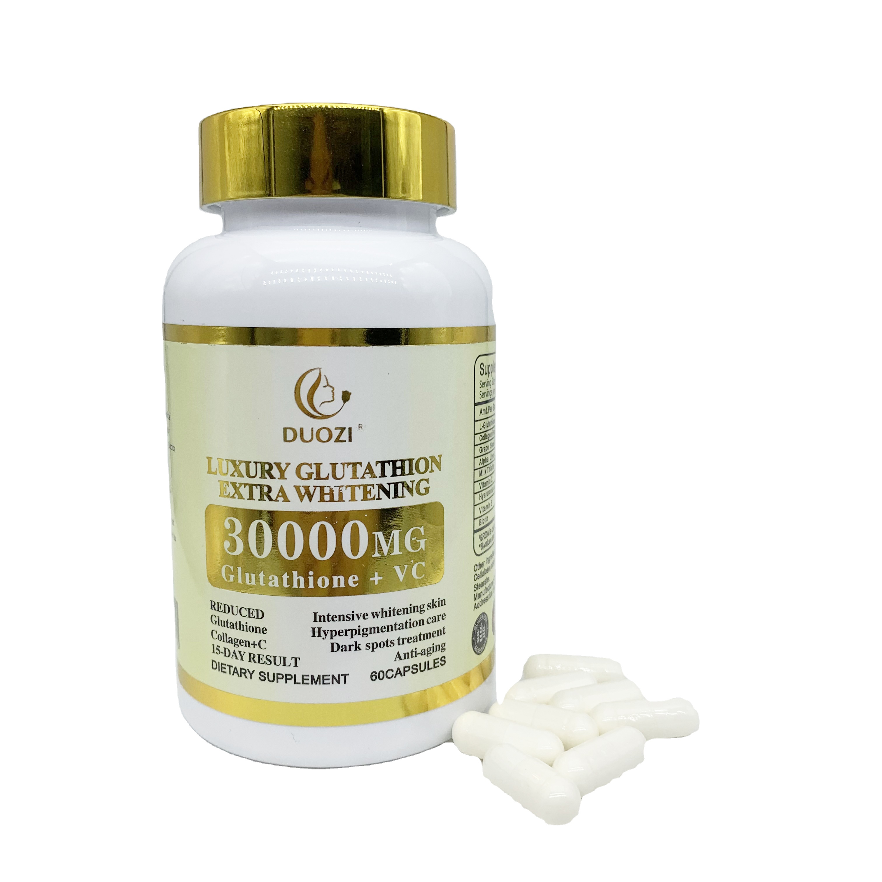 OEM DUOZI Quick Effect Whitening Brightening Capsules Whitening Pills for  Black Skin Gluta Whitening Capsule Pills| Alibaba.com
