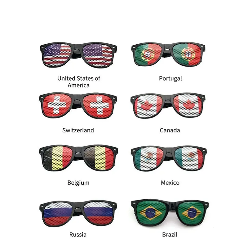 نظارات شمسية مزينة بصورة خاصة بعلم البلد نظارات شمسية مضادة للأشعة فوق البنفسجية 400 نظارات أنيقة للرجال والنساء