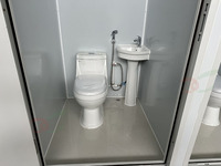 Salle de Bain Extérieure Préfabriquée, Cabine de Douche, Unité de Toilettes Mobile, WC Public Préfabriqué, Vestiaire Sanitaire pour Ouvriers