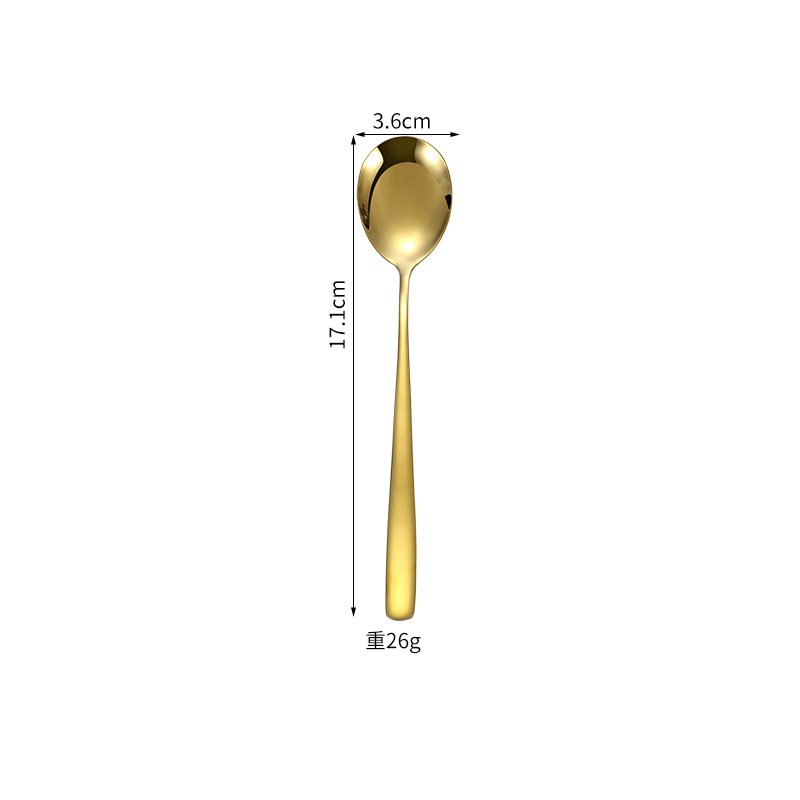 Estilo coreano No.3 cucharas - oro
