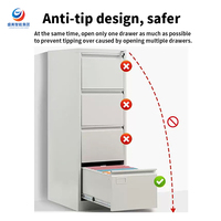 Armoire de classement verticale en métal avec tiroirs et serrure, organisateur de documents de bureau pour usage professionnel et gouvernemental