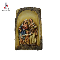 Offre Spéciale : Statue de la Vierge Marie en polyrésine peinte à la main de 12 pouces, sculpture religieuse personnalisable de la Sainte Famille, durable, à suspendre au mur