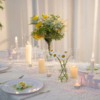 Home dekorative Weihnachten bunte mund geblasene Duft kerzen doppelwandige Luxus Boro silikat glas Kerze für die Hochzeit