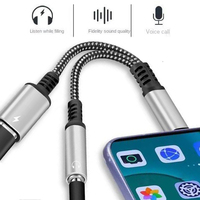 Adaptador de Audio Dajiang Tipo-C a 3.5MM, Carga Rápida PD, Divisor USB-C 2 en 1, Conector para Auriculares para Teléfono Móvil