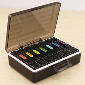 Good Workmanship Case Portable Round Pill Organizer Plastic 8 Compartment Pill Box Travel Storage Cases