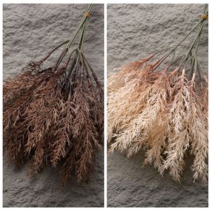คาลลาฟลอรัลดอกไม้ประดิษฐ์ช่อดอกไม้สีขาวน้ำนมและสีน้ำตาลเข้มพลาสติกตกแต่งภายในงานแต่งงานงานฝีมือ DYPJ1 - Product Image 3