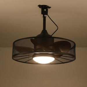 Lámpara <span class=keywords><strong>de</strong></span> <span class=keywords><strong>Ventilador</strong></span> Eléctrico LED Moderna Retro para Exteriores, DC 110V, 5 Ventiladores, Impermeable, para Toldo, Gazebo, Sala <span class=keywords><strong>de</strong></span> Luz Solar, Lámpara Colgante con Control Remoto - Product Image 5