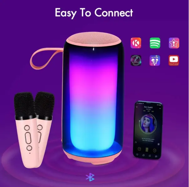 Nuovo carillon di grandi dimensioni, altoparlante Karaoke portatile con microfono e altoparlante Bluetooth con microfono per uso domestico DC 300W