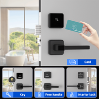 Système de serrure de porte de sécurité en alliage d'aluminium fiable Serrure d'entrée d'encodeur de carte d'hôtel pour portes en bois et en acier