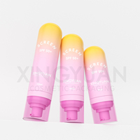 Emballage cosmétique écologique personnalisé pour voyage, 100 ml, soin de la peau, crème solaire, flacon en plastique inversé, lotion corporelle, vaporisateur fin