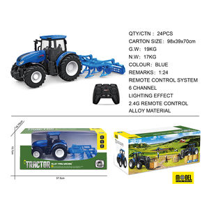 1/24 2.4G 6CH voiture agricole moulée sous pression, <span class=keywords><strong>tracteur</strong></span> RC <span class=keywords><strong>John</strong></span> & Deered avec camion de nivellement des terres - Product Image 4