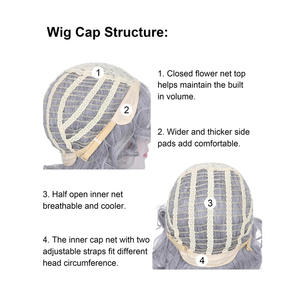 Nueva Peluca Corta y Rizada para Mujer Estilo Europeo Americano, Base de Encaje Natural, Fibra Sintética, Gorro Pequeño, Color <span class=keywords><strong>Gris</strong></span> Plateado, Peluca para Mamá - Product Image 2