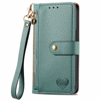 Étui portefeuille en cuir de litchi pour One Plus Nord CE4, pour Nothing Phone 2A, étui pour carte de crédit avec cordon