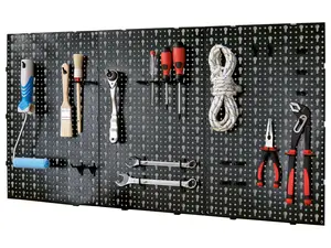 Hangende Panelen Wandmontage Pegboard Garage Tool Opslag Wallpeg Zwart Plastic Pegboard Panelen