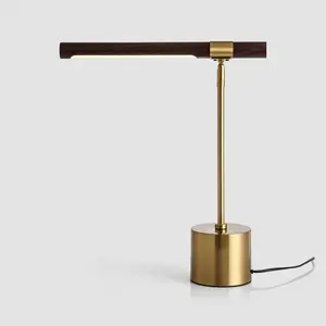 Top Selling Study Indoor Iron LED Reading Brass Gold Table Lamp For Living Room