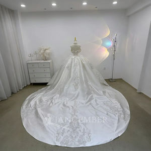 Satin Wedding Dress Elegant Strapless Bridal Gown Vestidos De Novias <b>Sequined</b> Beading Lace Evening Party Dress Lsjj16 - Product Image 4