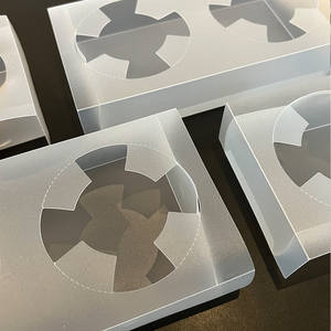 Support à gobelets double en plastique PP givré pour thé au lait et café, base stable pour boissons, sacs à emporter et livraison - Product Image 5