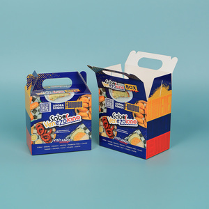 Boîte en carton pliable biodégradable avec logo personnalisé, emballage <span class=keywords><strong>jetable</strong></span> en gros pour gâteaux, biscuits, cookies, beignets - Product Image 2