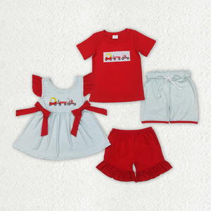 Conjunto de Ropa Amarilla para Bebé Niño con Bordado de Perro y Sandía, para Hermanos - Product Image 5