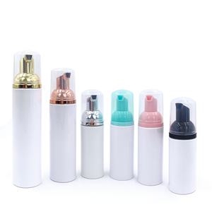 Botella de Plástico Vacía con Bomba para Jabón Espumoso, 30ml 50ml 100ml, Transparente Esmerilado/Blanco, para Limpiador Facial, Mousse, con Bomba Dorada - Product Image 6