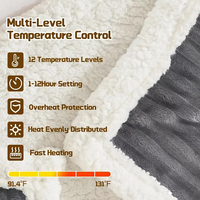 Manta Térmica Eléctrica Lavable de Sherpa y Franela, Calentamiento Rápido, para Hogar, Oficina, Camping, Proveedor Personalizado