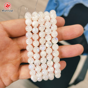 Redleaf 보석의 핫 세일 스리랑카 블루 월장석 비즈 천연 패싯 크리스탈 스톤 느슨한 레인보우 월장석 카보 숑 패싯 - Product Image 5