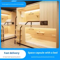 Minjun Meubles Espace Capsule Lit Superposé Entreprise Employé Université Dortoir Double Couche En Bois Massif Paquet Complet Lit Haut Bas