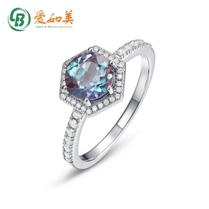 Hot <strong>Sale</strong> Hexagon Shape Lab <strong>Alexandrite</strong> <strong>Ring</strong> 925 Sterling Silver Vintage Wedding <strong>Alexandrite</strong> Gemstone Bridal <strong>Ring</strong> Jewelry - Product Image 5