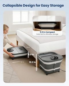 Massaggiatore Elettrico per Piedi con Calore, Massaggio Automatico Rotante, Temperatura Regolabile, Spray d'Acqua a 180°, Grande Dimensione - Product Image 5