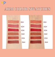 Crayon à lèvres mat longue tenue rouge, nude et violet, résistant à l'eau, pour un maquillage sexy et durable