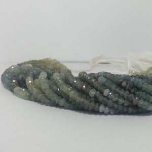 4mm 5mm Natural musgo aguamarina piedra facetada Rondelle cuentas de piedras preciosas hebras semipreciosas mejor precio de fábrica India a granel - Product Image 1