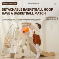 Juego de columpios y tobogán multifuncional de plástico PE para niños, casa de juegos para niños pequeños, equipo de juegos para interiores y exteriores para jardín de infantes