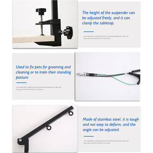 โต๊ะเสริมสวยสำหรับสัตว์เลี้ยงพร้อมที่ยึดจับสะดวกสำหรับการตัดแต่งและเป่าแห้งสัตว์เลี้ยงโต๊ะกรูมมิ่งแบบพับได้อุปกรณ์สัตว์เลี้ยง - Product Image 2