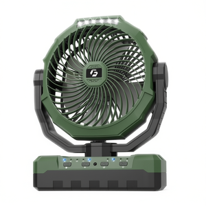Ventilatore Portatile G Fan per Campeggio, Batteria 24000mAh, Luce LED, Telecomando, Ricaricabile, Verde - Product Image 1