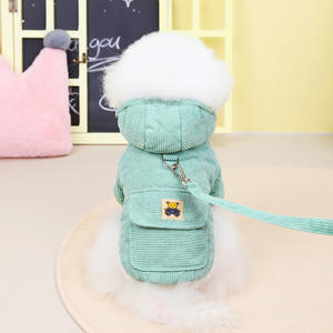 Vêtements pour chien en coton, vêtements pour animaux de compagnie en velours et velours côtelé, <span class=keywords><strong>pull</strong></span> à deux pattes en coton pour l'hiver - Product Image 4