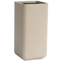 Pots à fleurs carrés minimalistes en ciment, jardinières hautes 27x27x55cm 33x33x68cm, décoration écologique pour la maison et les hôtels