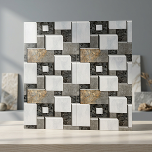Carreaux muraux en céramique extérieure gaufrée 300x600mm 30x60cm 12x24 coloré anti-dérapant mosaïque élévation porcelaine émaillée approvisionnement d'usine - Product Image 3