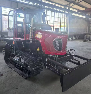 Tractor sobre orugas agrícola Agrícola multifuncional certificado CE con cubo/triturador hidráulico - Product Image 2