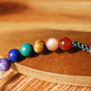 Cristaux Pierres de guérison Authentique alignement énergétique <span class=keywords><strong>quantique</strong></span> Bijoux spirituels Bracelet 7 chakras Signes du zodiaque - Product Image 4