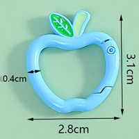 Porte-clés ressort en forme de pomme, mousqueton en forme de pomme, anneaux à ressort en forme de pomme, accessoires DIY, connecteur de bijoux, breloque pour sac à main