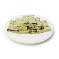 Proveedores de chocolate al por mayor barras de chocolate personalizadas de alta calidad chocolate Matcha con arándanos, disfruta de dulce y sedoso