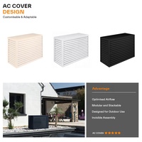 Cache-climatisateur en aluminium sur mesure, habillage de pompe à chaleur, écran métallique architectural pour projets de façade extérieure