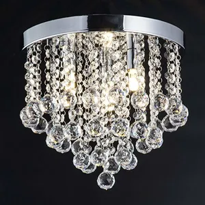 Lustre led en cristal au design moderne, éclairage d'intérieur, luminaire décoratif de plafond, idéal pour une entrée, une véranda, une entrée ou un balcon