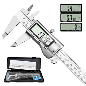 Groot LCD-scherm Roestvrij staal micrometer Meetinstrument Elektronisch 0-150 mm Zwart Digitale schuifmaat Intl Kang VC - Product Image 1