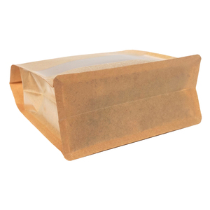 Có thể tái chế giấy Kraft tráng đáy phẳng dây kéo túi thực phẩm màu nâu cho Cà Phê/thực phẩm/bao bì thực phẩm vật nuôi - Product Image 3