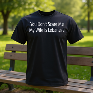Camiseta promocional: No me asustas, mi esposa es libanesa - Product Image 3